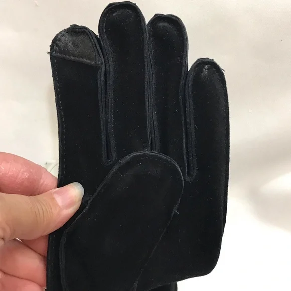 Koolaburra by Ugg Women’s Gloves  Black suede/ Sherpa NWT sz M - Picture 3 of 8